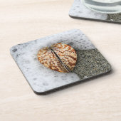 Herz am Strand Getränkeuntersetzer (Linke Seite)