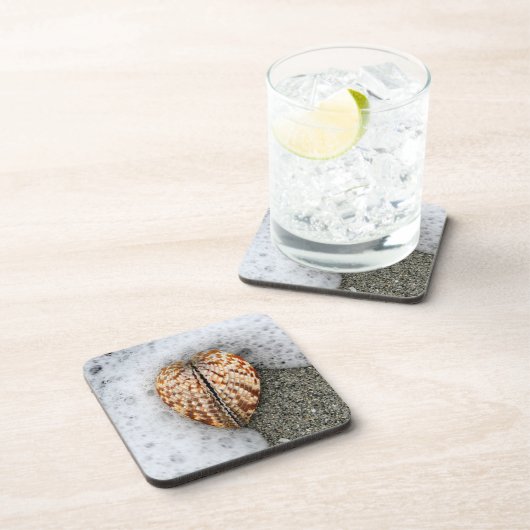 Herz am Strand Getränkeuntersetzer (Rechte Seite)