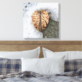 Herz am Strand Leinwanddruck (Insitu (Schlafzimmer))