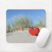 Herz am Strand Mousepad (Mit Mouse)