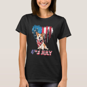 Herz Amerikanischer Pembroke Welsh Corgi Der 4. Ju T-Shirt