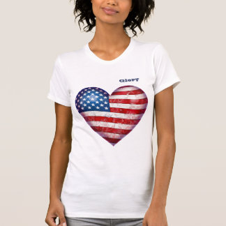 "Herz Amerikas" individuell anpassbar T-Shirt