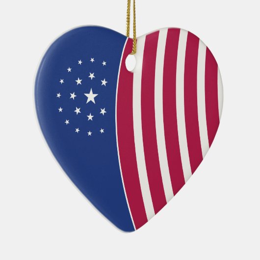 Herz Amerikas Keramik Ornament (Rechts)