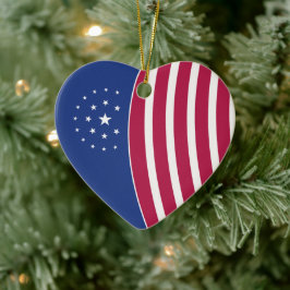 Herz Amerikas Keramik Ornament