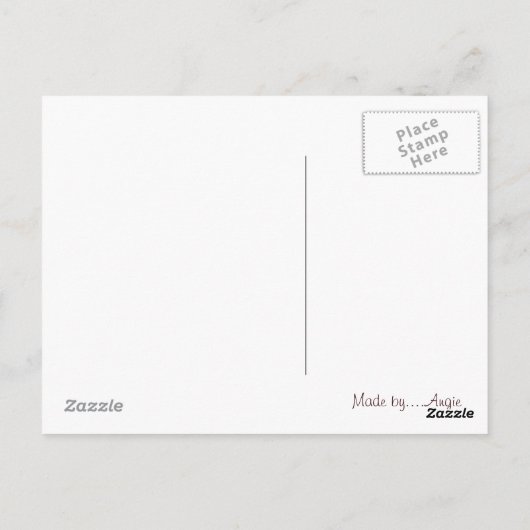 Herz Amerikas Postkarte (Rückseite)