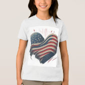Herz Amerikas Tri-Blend Shirt (Vorderseite)