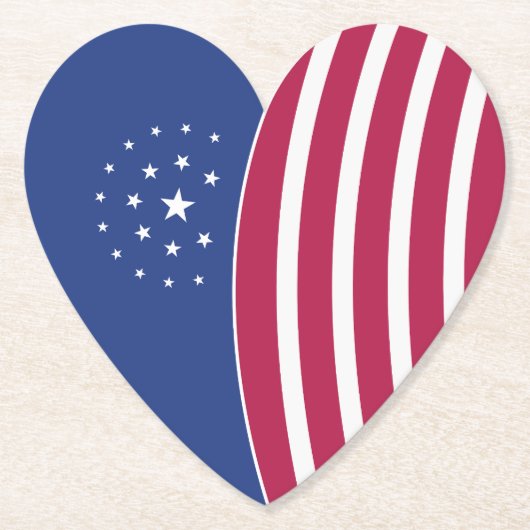 Herz Amerikas Untersetzer (Vorderseite)