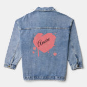 Herz "Amore" Grunge Denim Jacket Jeansjacke (Rückseite)
