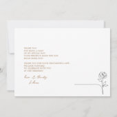 Herz Ampersand Perlen & Prosecco Brautparty Dankeskarte (Rückseite)