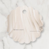 Herz Ampersand Perlen & Prosecco Brautparty Geschenkanhänger (Rückseite)