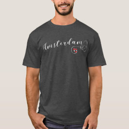 Herz-Amsterdam-T-Shirt, die Niederlande T-Shirt