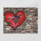 Herz an der Mauer Postkarte (Vorderseite)