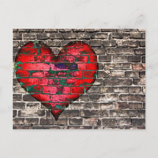 Herz an der Mauer Postkarte (Vorderseite)