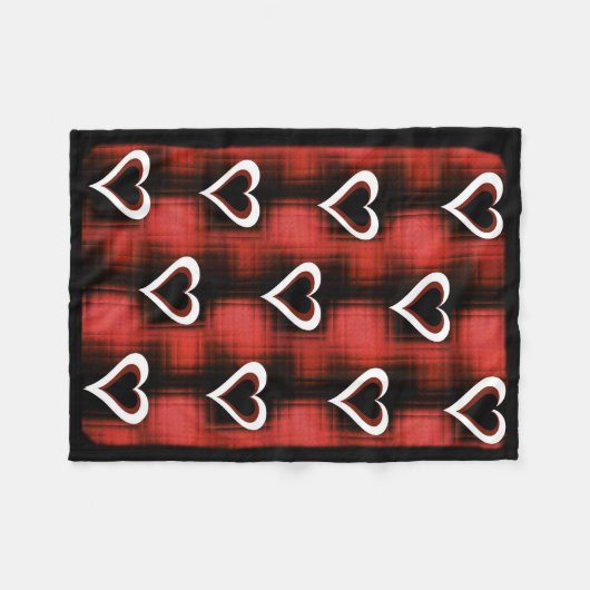 Herz an der Tafel Fleecedecke (Vorderseite (Horizontal))