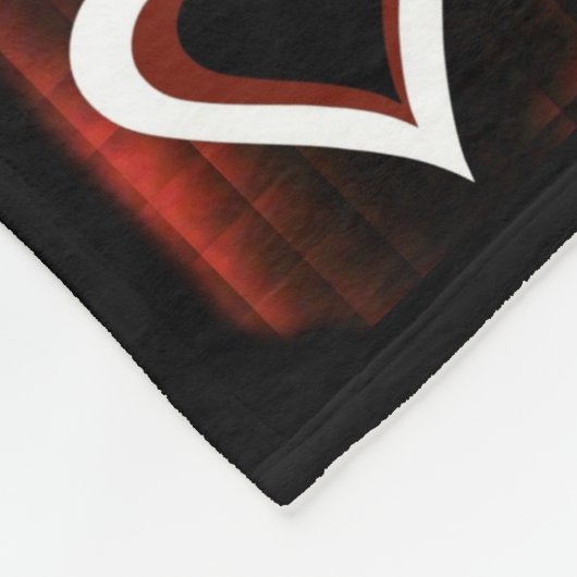 Herz an der Tafel Fleecedecke (Ecke)