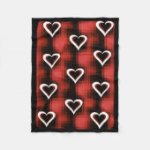 Herz an der Tafel Fleecedecke (Vorderseite)