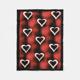 Herz an der Tafel Fleecedecke