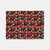 Herz an der Tafel Fleecedecke (Vorderseite (Horizontal))