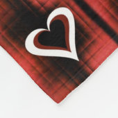 Herz an der Tafel Fleecedecke (Ecke)