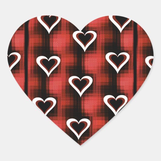 Herz an der Tafel Herz-Aufkleber (Vorderseite)