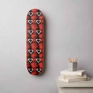 Herz an der Tafel Skateboard