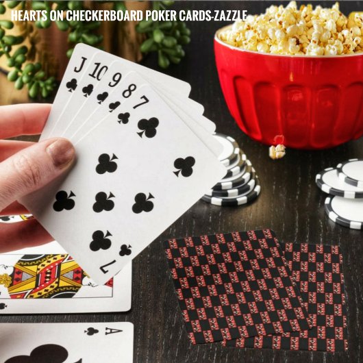 Herz an der Tafel Spielkarten