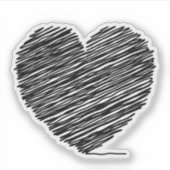 Herz an einem String Aufkleber (Vorderseite)