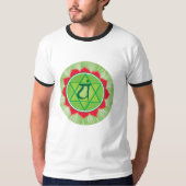 Herz Anahata Chakra Ringer T - Shirt, weiß/schwarz T-Shirt (Vorderseite)