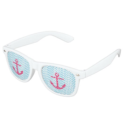 Herz Anchor Glasses Partybrille (Schrägansicht)