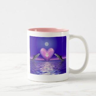 Herz-Anrufer Zweifarbige Tasse