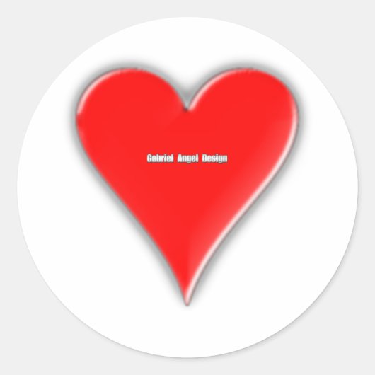 Herz-Anzug Runder Aufkleber (Vorderseite)