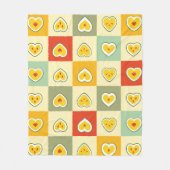 Herz Äpfel Fleecedecke (Vorderseite)