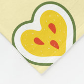 Herz Äpfel Fleecedecke (Ecke)