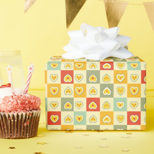 Herz Äpfel Geschenkpapier (Geburtstagsparty)