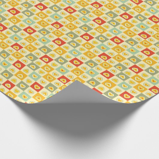 Herz Äpfel Geschenkpapier (Ecke)