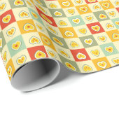 Herz Äpfel Geschenkpapier (Rolleneckpunkt)