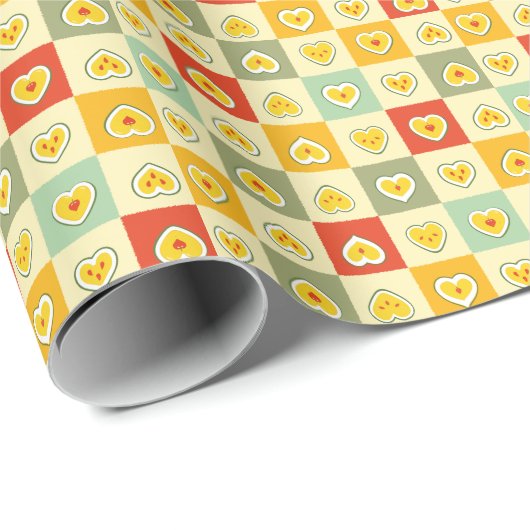 Herz Äpfel Geschenkpapier (Rolleneckpunkt)