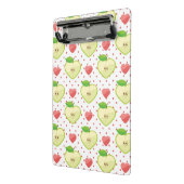 Herz-Äpfel mit rosa Tupfen und Herzen Mini Klemmbrett (Gewinkelt2)
