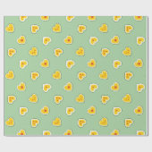 Herz-Äpfel-Muster Geschenkpapier (Flach)