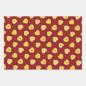 Herz-Äpfel-Muster Geschenkpapier Set (Vorderseite)