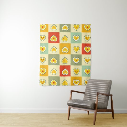 Herz Äpfel Wandteppich (Beispiel)