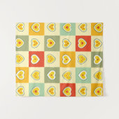 Herz Äpfel Wandteppich (Vorderseite (Horizontal))