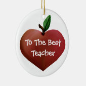 Herz-Apple-Lehrerverzierung Keramikornament (Rechts)