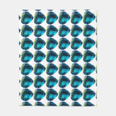 Herz Aquamarine, blau Fleecedecke (Vorderseite)
