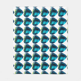 Herz Aquamarine, blau Fleecedecke