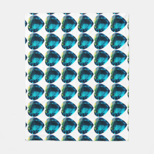 Herz Aquamarine, blau Fleecedecke