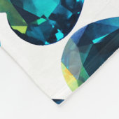 Herz Aquamarine, blau Fleecedecke (Ecke)