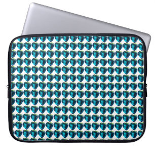 Herz Aquamarine, blau Laptopschutzhülle