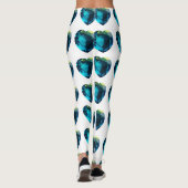 Herz Aquamarine, blau Leggings (Rückseite)