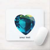 Herz Aquamarine, blau Mousepad (Mit Mouse)